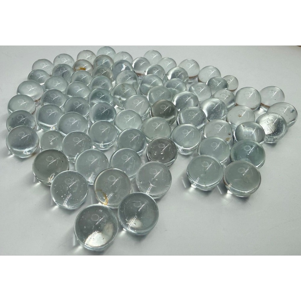 MO Large Lot 73 Clear Vintage Style Glass Marbles UV Reactive Pink & Green Glow